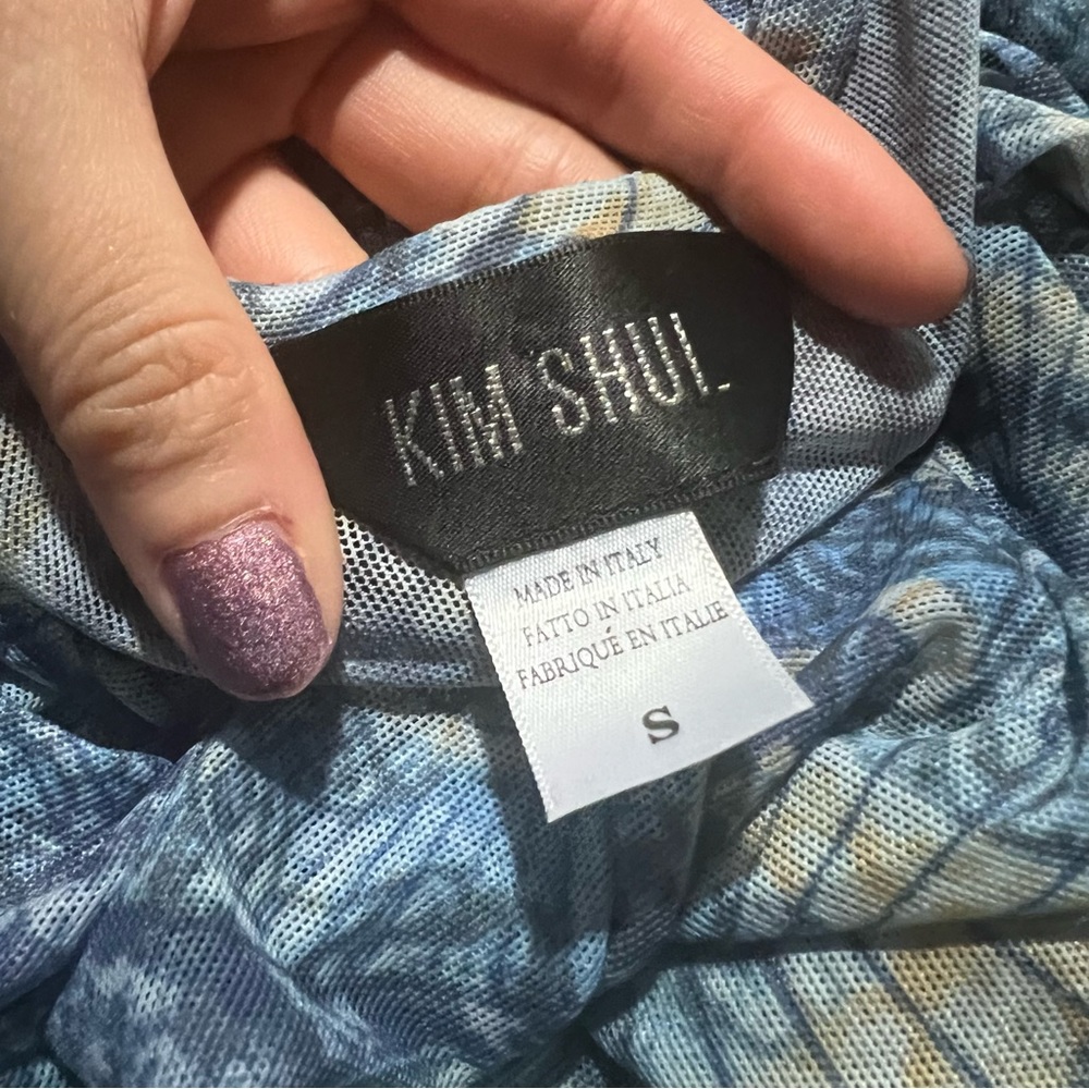 Kim Shui Shell Print Ruched Mini Dress - Picture 3 of 3